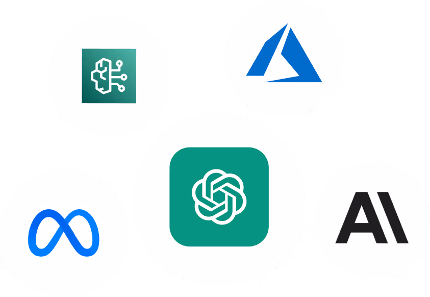 Various AI models logos.