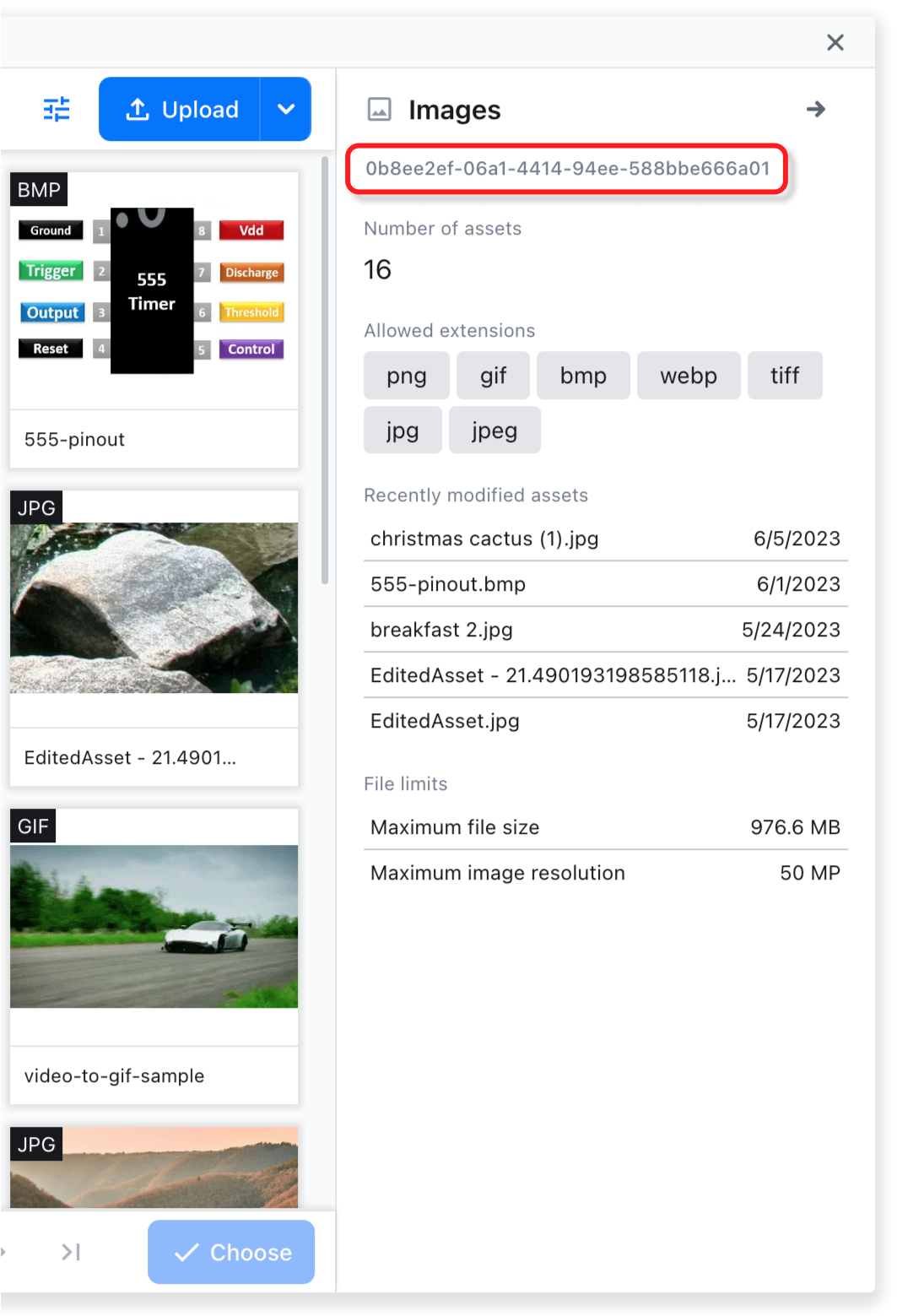 Copy CategoryID field in the category properties drawer.